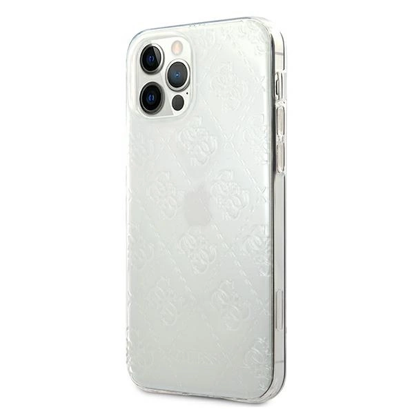 Guess GUHCP12L3D4GTR iPhone 12 Pro Max 6.7" transparent hardcase 4G 3D Pattern Collectioneng