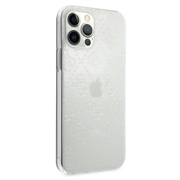Guess GUHCP12L3D4GTR iPhone 12 Pro Max 6.7" transparent hardcase 4G 3D Pattern Collectioneng