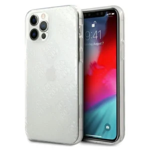 Guess GUHCP12M3D4GTR iPhone 12/12 Pro 6.1" transparent hardcase 4G 3D Pattern Collectioneng