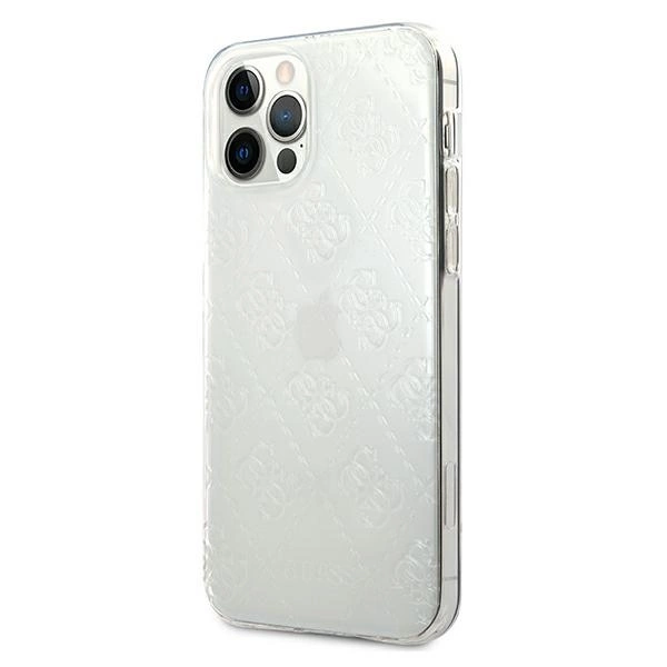 Guess GUHCP12M3D4GTR iPhone 12/12 Pro 6.1" transparent hardcase 4G 3D Pattern Collectioneng
