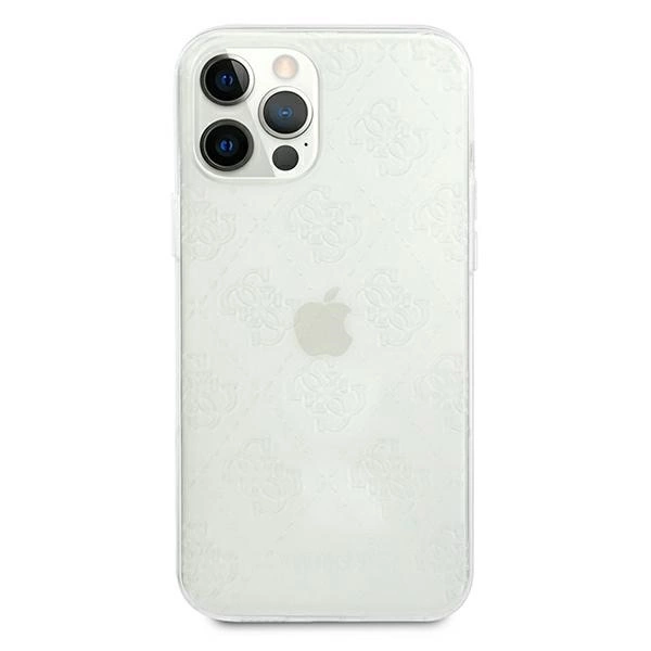 Guess GUHCP12M3D4GTR iPhone 12/12 Pro 6.1" transparent hardcase 4G 3D Pattern Collectioneng