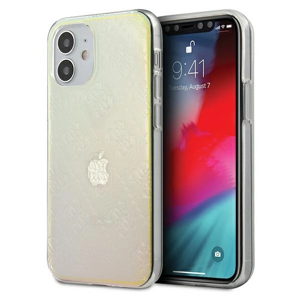 Guess GUHCP12S3D4GIRBL iPhone 12 mini 5.4" iridescent/opal hardcase 4G 3D Pattern Collectioneng