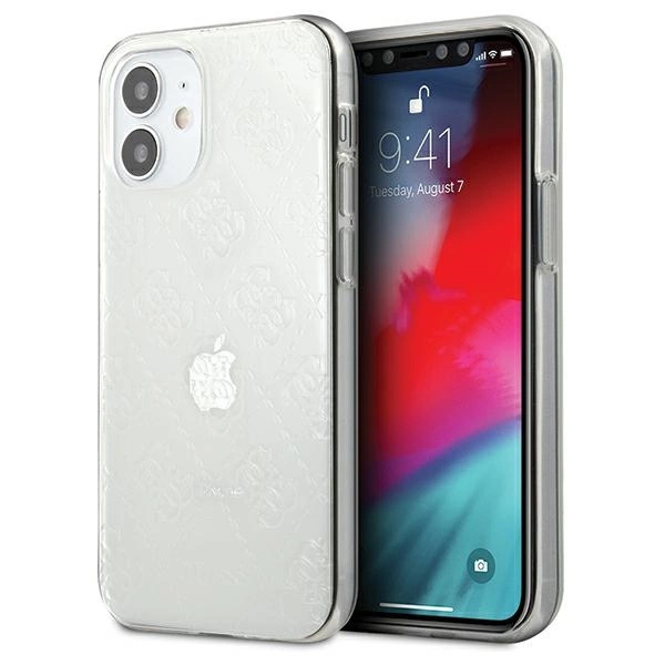 Guess GUHCP12S3D4GTR iPhone 12 mini 5.4" transparent hardcase 4G 3D Pattern Collectioneng