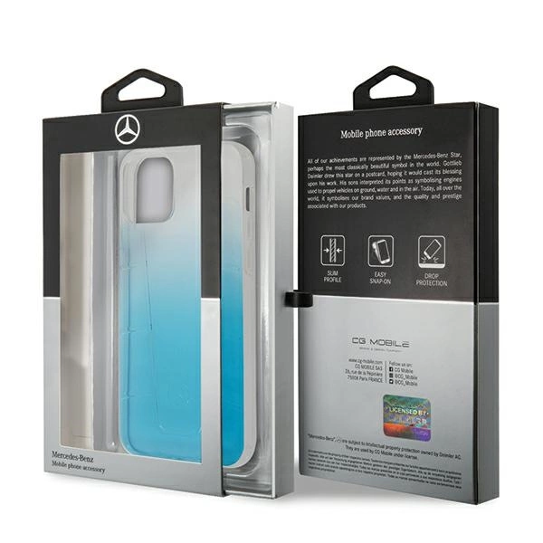 Mercedes MEHCP12LCLGBL iPhone 12 Pro Max 6,7" niebieski/blue hardcase Transparent Lineeng