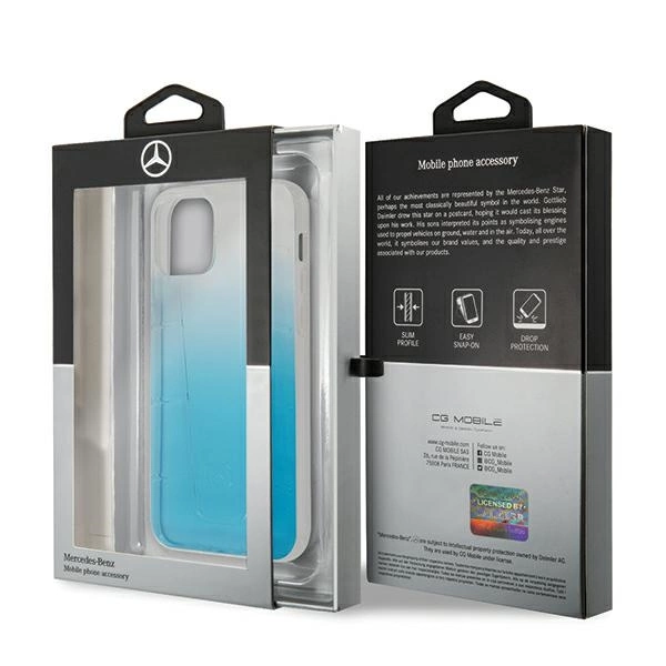 Mercedes MEHCP12MCLGBL iPhone 12/12 Pro 6,1" niebieski/blue hardcase Transparent Lineeng