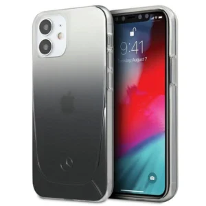 Mercedes MEHCP12SARGBK iPhone 12 mini 5,4" czarny/black hardcase Transparent Lineeng
