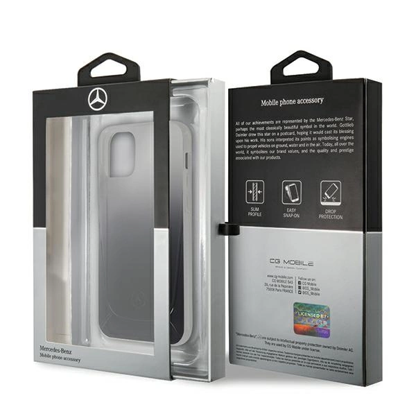Mercedes MEHCP12SARGBK iPhone 12 mini 5,4" czarny/black hardcase Transparent Lineeng