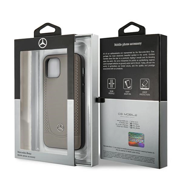 Mercedes MEHCP12SARMBR iPhone 12 mini 5,4" brązowy/brown hardcase Urban Lineeng