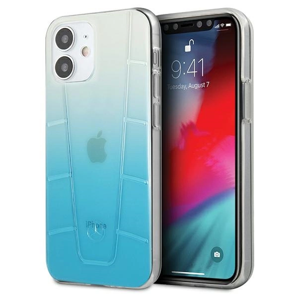 Mercedes MEHCP12SCLGBL iPhone 12 mini 5,4" niebieski/blue hardcase Transparent Lineeng