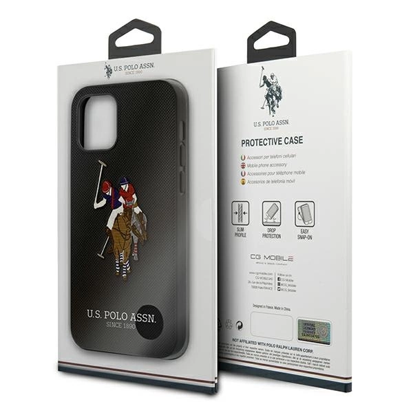 US Polo USHCP12MPUGFLBK iPhone 12/12 Pro 6.1" black/black Polo Embroidery Collectioneng