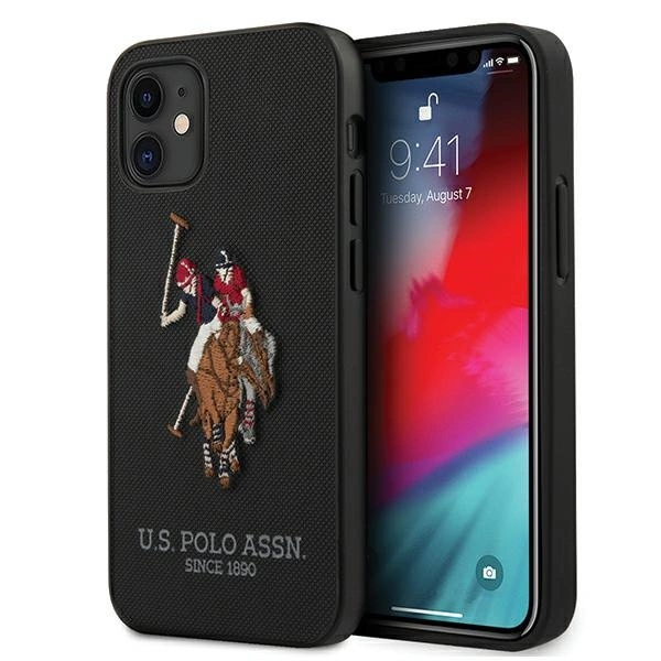 US Polo USHCP12SPUGFLBK iPhone 12 mini 5,4" czarny/black Polo Embroidery Collectioneng