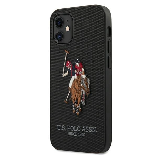 US Polo USHCP12SPUGFLBK iPhone 12 mini 5,4" czarny/black Polo Embroidery Collectioneng