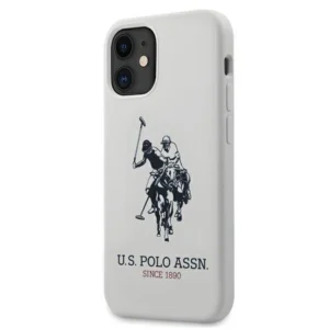 US Polo USHCP12SSLHRWH iPhone 12 mini 5,4" biały/white Silicone Collectioneng
