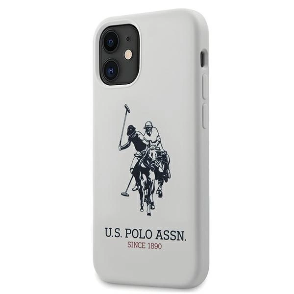 US Polo USHCP12SSLHRWH iPhone 12 mini 5,4" biały/white Silicone Collectioneng