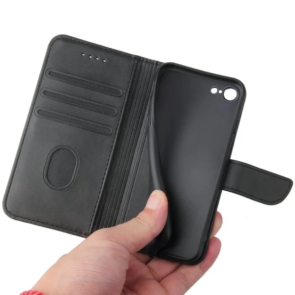 Magnet Case Elegant Case Cover Flip Cover iPhone SE 2022 / SE 2020 / iPhone 8 / iPhone 7 Blackeng