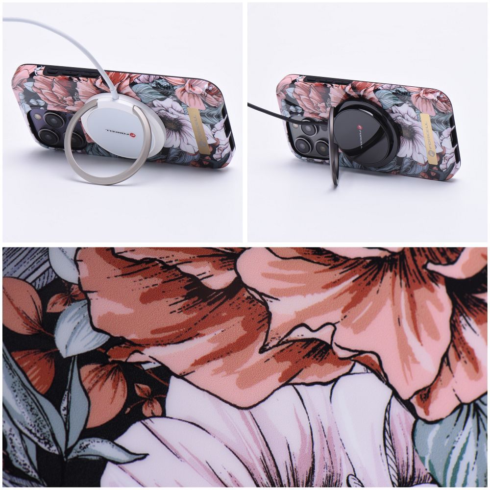 FORCELL F-PROTECT Mirage case compatible with MagSafe for IPHONE 14 bloom bush