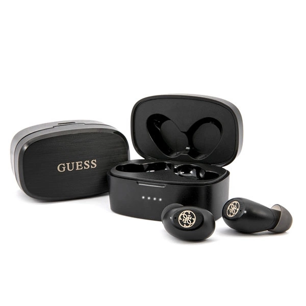 Guess GUTWSJL4GBK TWS Bluetooth headphones + black/black 4G docking stationeng
