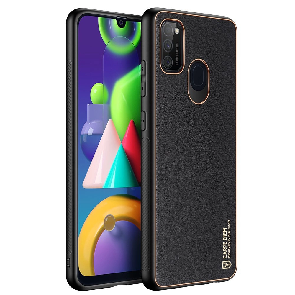Dux Ducis Yolo elegant case made of soft TPU and PU leather for Samsung Galaxy M30s blackeng