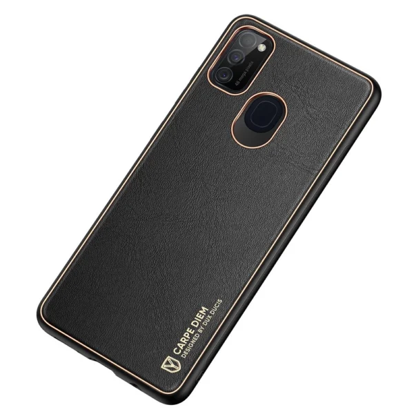Dux Ducis Yolo elegant case made of soft TPU and PU leather for Samsung Galaxy M30s blackeng
