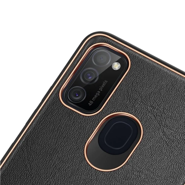 Dux Ducis Yolo elegant case made of soft TPU and PU leather for Samsung Galaxy M30s blackeng