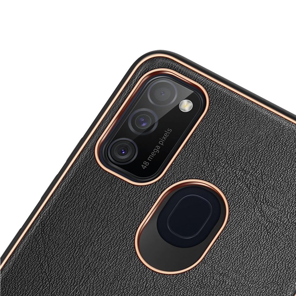 Dux Ducis Yolo elegant case made of soft TPU and PU leather for Samsung Galaxy M30s blackeng