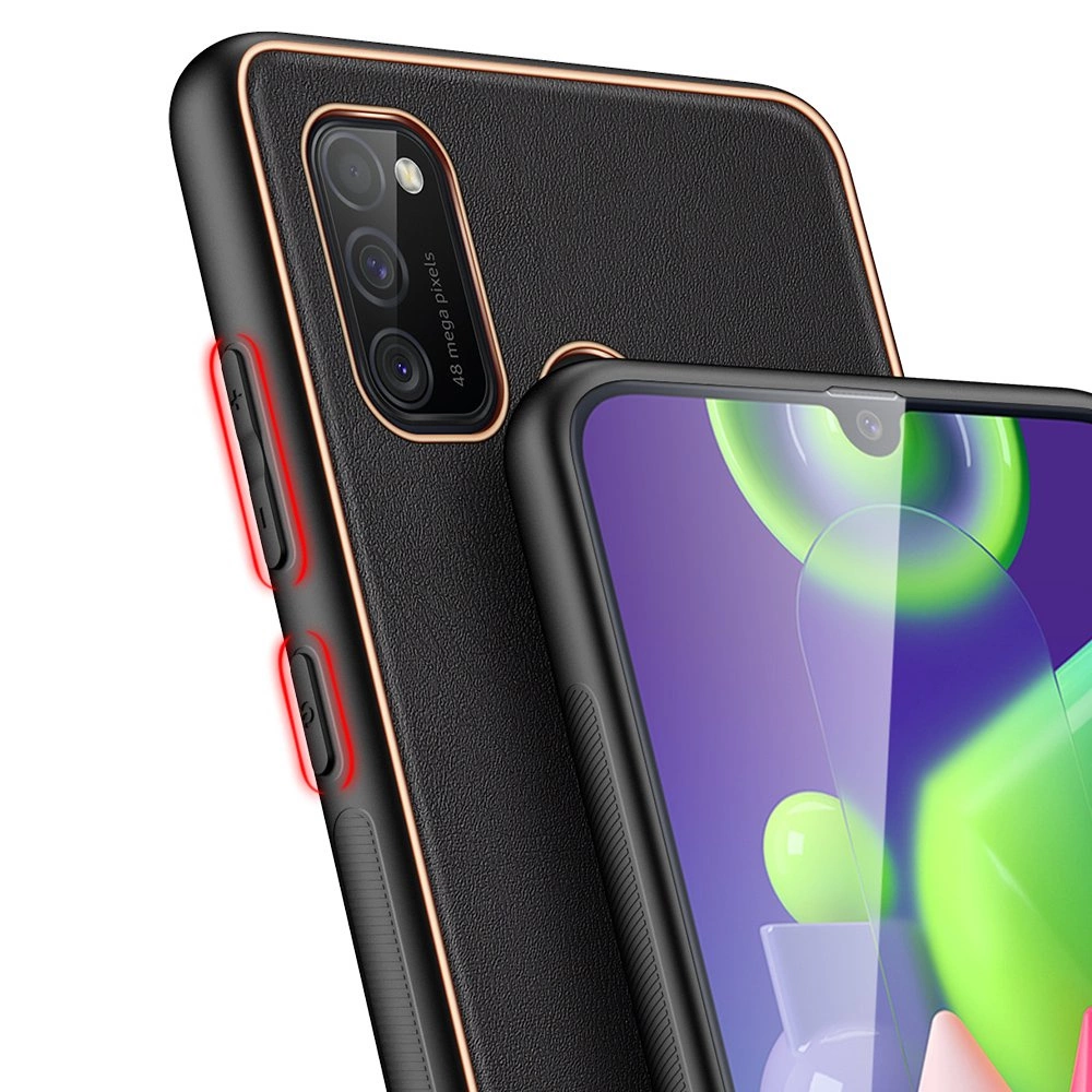 Dux Ducis Yolo elegant case made of soft TPU and PU leather for Samsung Galaxy M30s blackeng