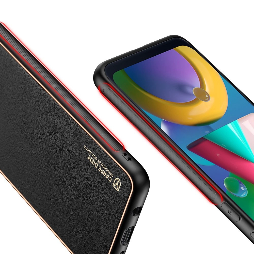 Dux Ducis Yolo elegant case made of soft TPU and PU leather for Samsung Galaxy M30s blackeng