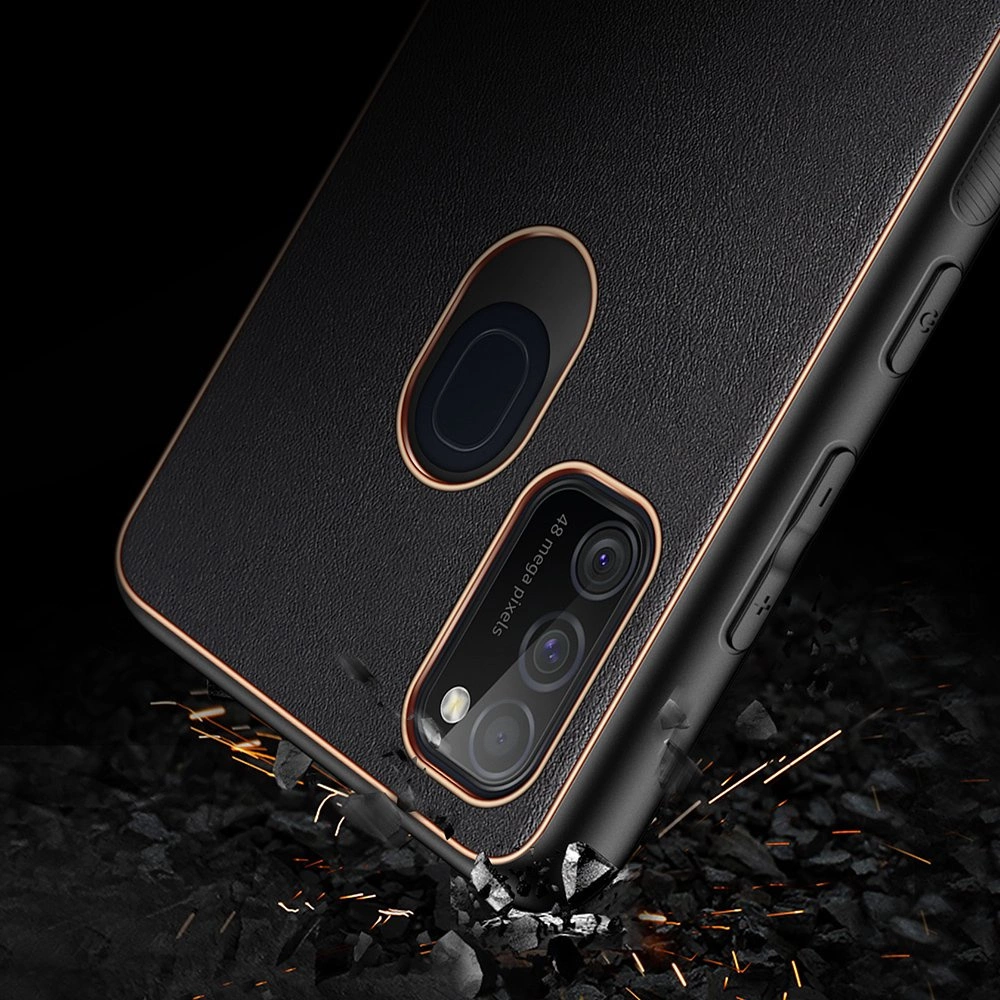 Dux Ducis Yolo elegant case made of soft TPU and PU leather for Samsung Galaxy M30s blackeng