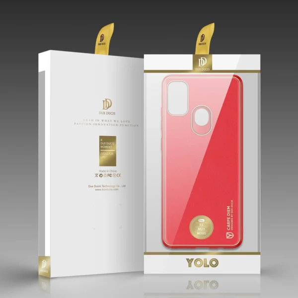 Dux Ducis Yolo elegant case made of soft TPU and PU leather for Samsung Galaxy M30s redeng