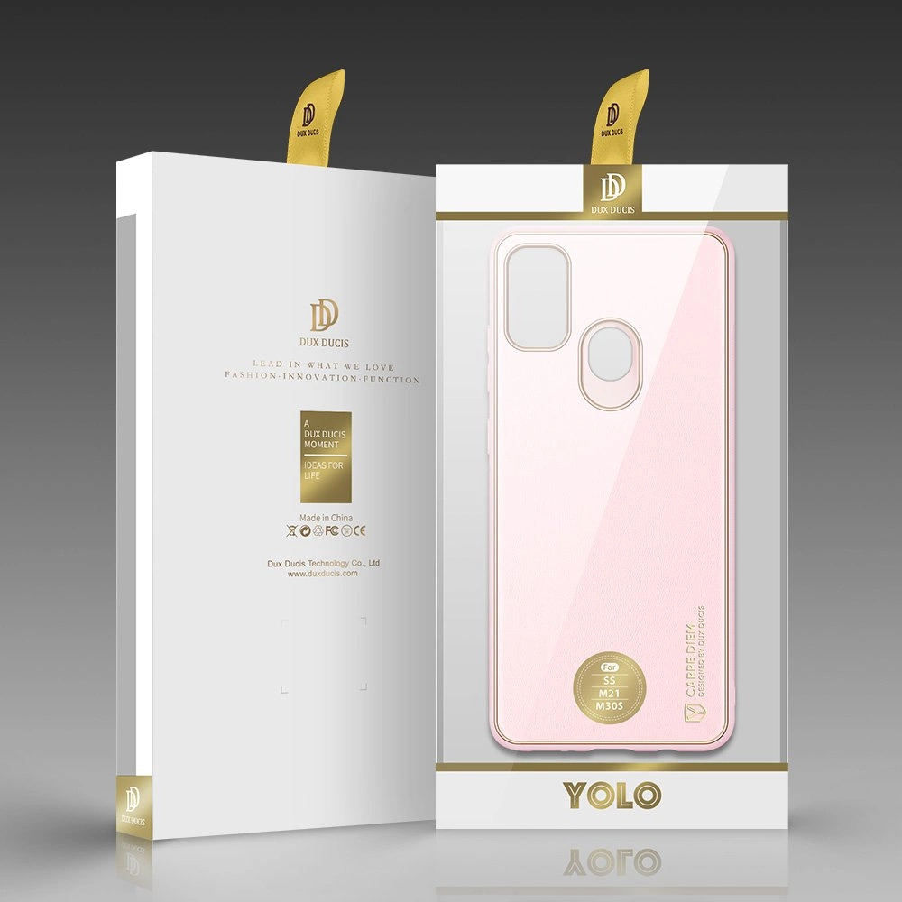 Dux Ducis Yolo elegant case made of soft TPU and PU leather for Samsung Galaxy M30s pinkeng