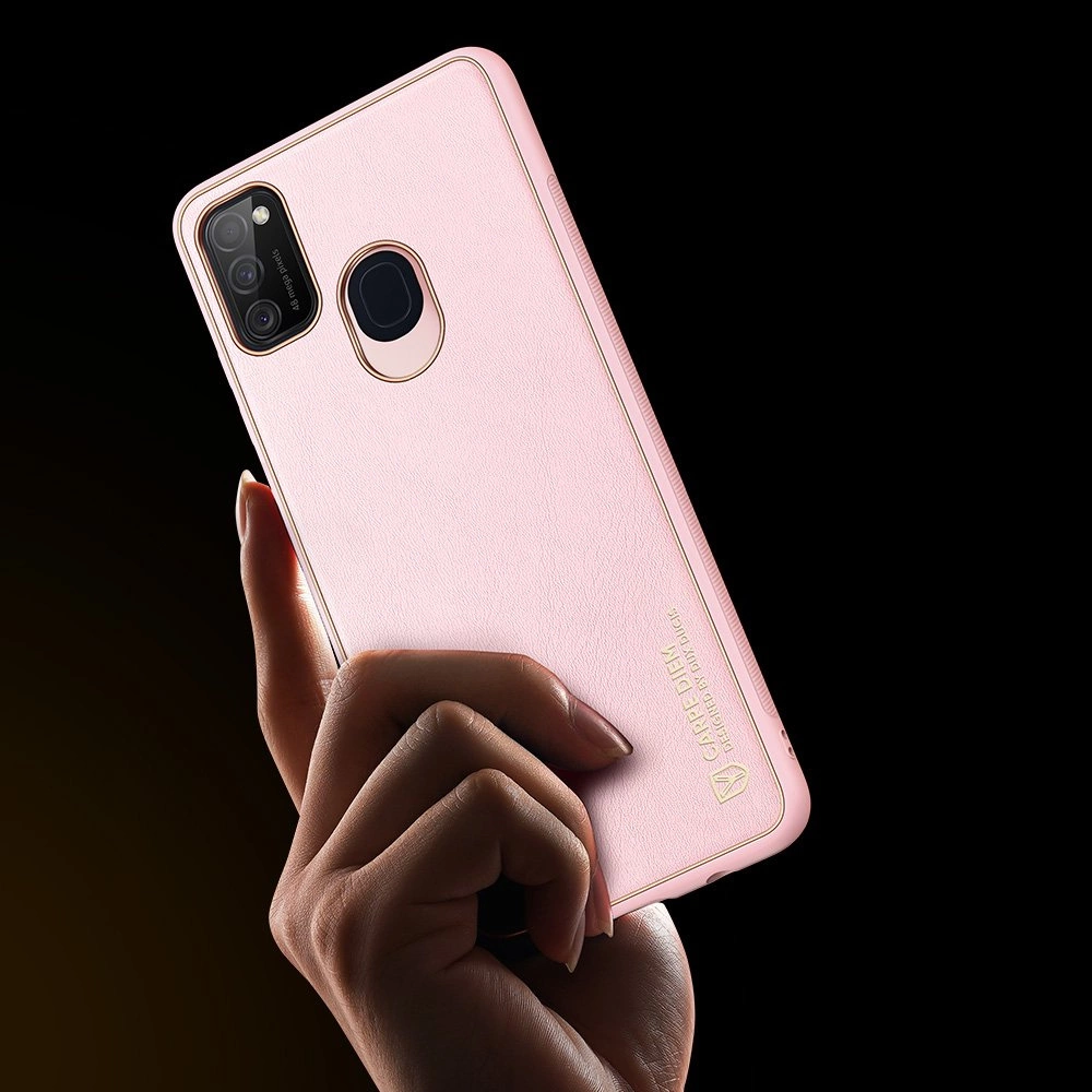 Dux Ducis Yolo elegant case made of soft TPU and PU leather for Samsung Galaxy M30s pinkeng