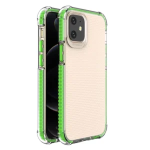 Spring Armor clear TPU gel rugged protective cover with colorful frame for iPhone 12 mini greeneng