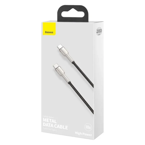 Baseus Cafule Series Metal Data USB-C / USB-C PD QC SCP 100W 5A 2 m cable - blackeng