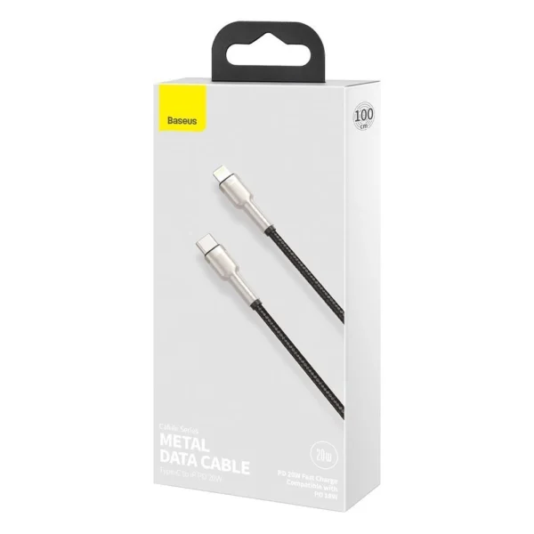 Baseus Cafule Series Metal Data USB-C / Lightning 20W PD cable 1 m - blackeng