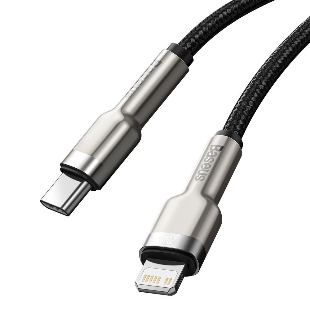 Baseus Cafule Series Metal Data USB-C / Lightning 20W PD cable 1 m - blackeng