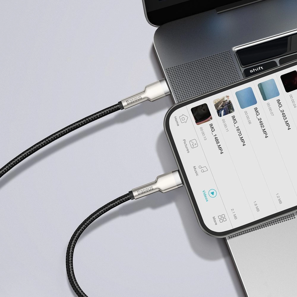Baseus Cafule Series Metal Data USB-C / Lightning 20W PD cable 1 m - blackeng