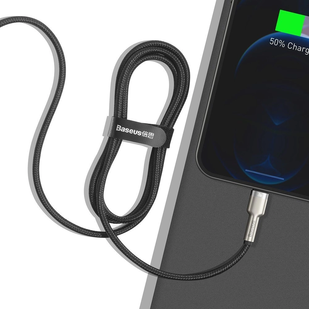 Baseus Cafule Series Metal Data USB-C / Lightning 20W PD cable 1 m - blackeng