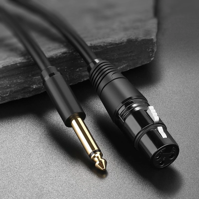 Ugreen audio cable microphone cable XLR (female) - 6.35 mm jack (male) 2 m black (20719 AV131)eng