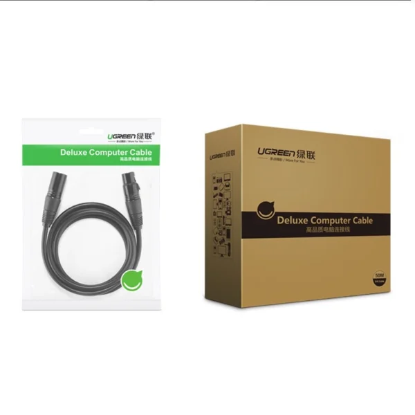 Ugreen AV130 66716 audio XLR (female) - XLR (male) cable for microphone / amplifier 1m - blackeng