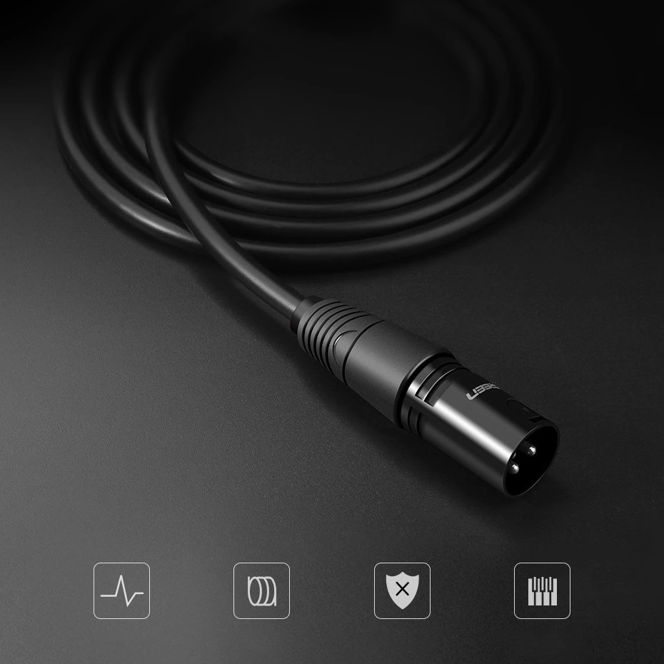 Ugreen AV130 66716 audio XLR (female) - XLR (male) cable for microphone / amplifier 1m - blackeng