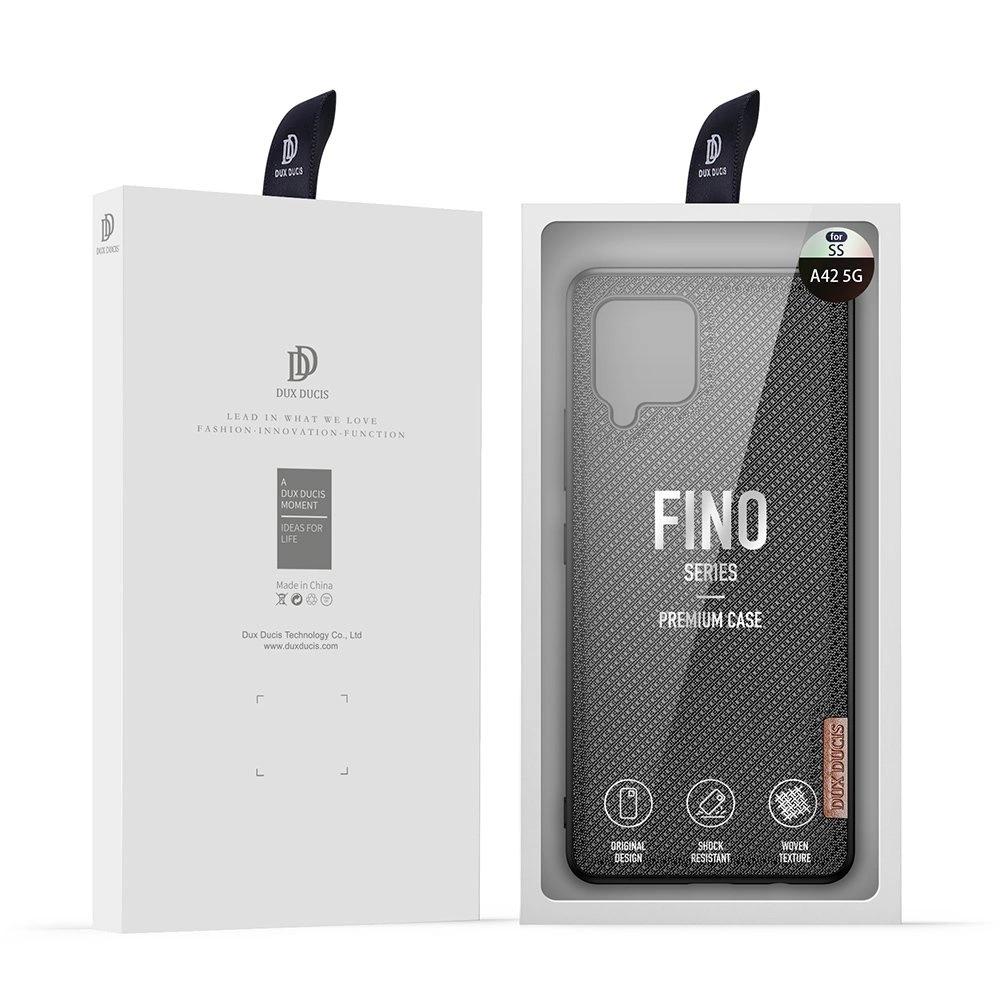 Dux Ducis Fino case covered with nylon material for Samsung Galaxy A42 5G blackeng