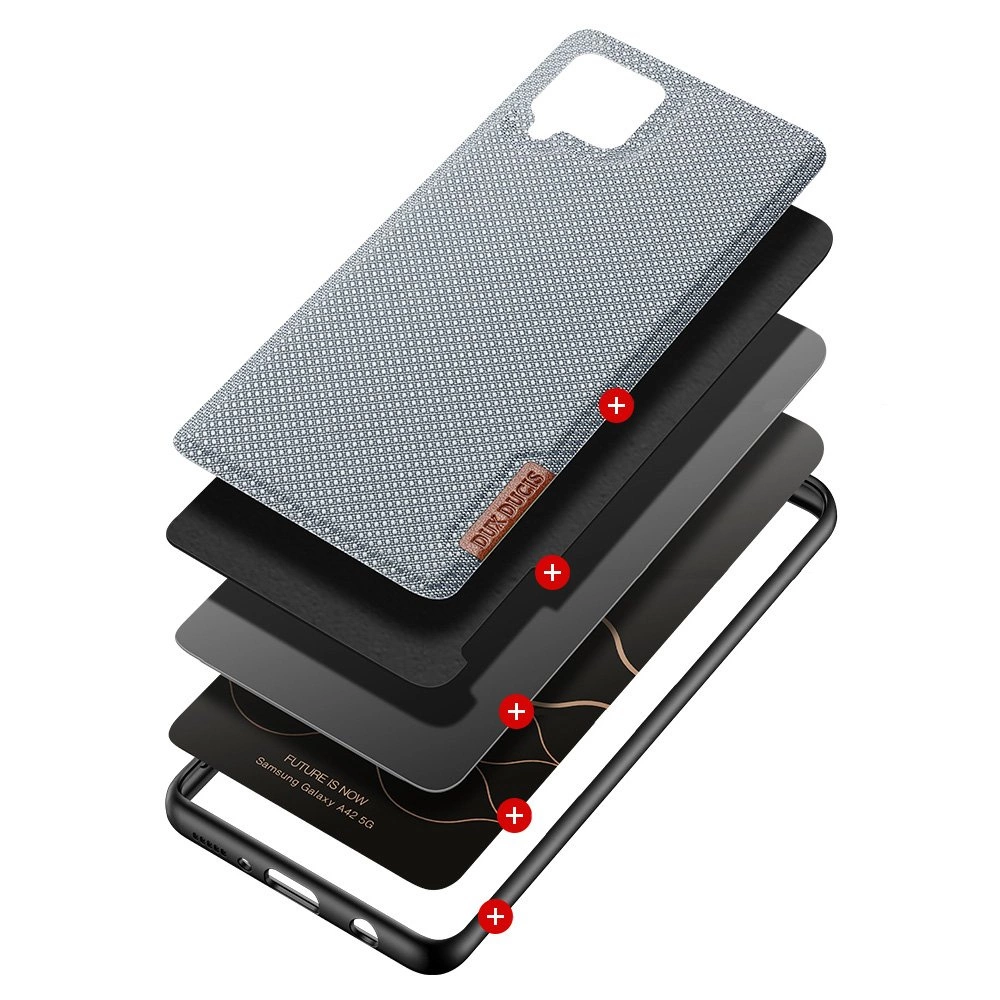 Dux Ducis Fino case covered with nylon material for Samsung Galaxy A42 5G grayeng