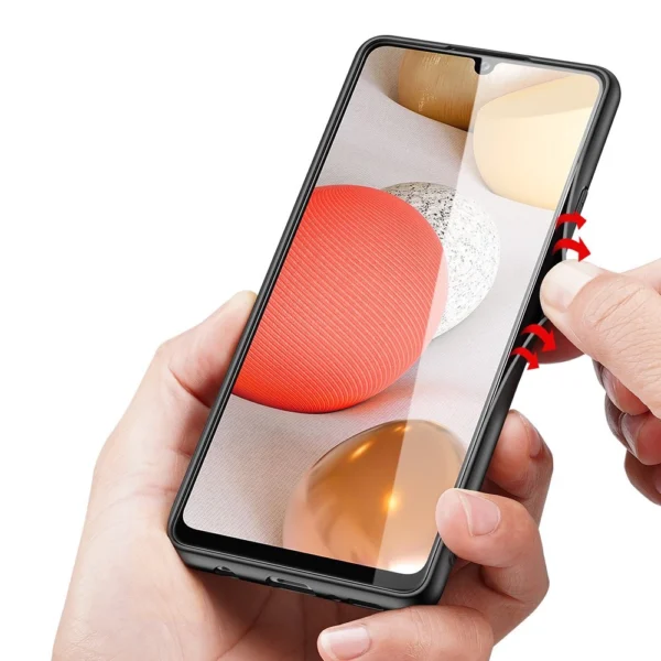 Dux Ducis Fino case covered with nylon material for Samsung Galaxy A42 5G grayeng
