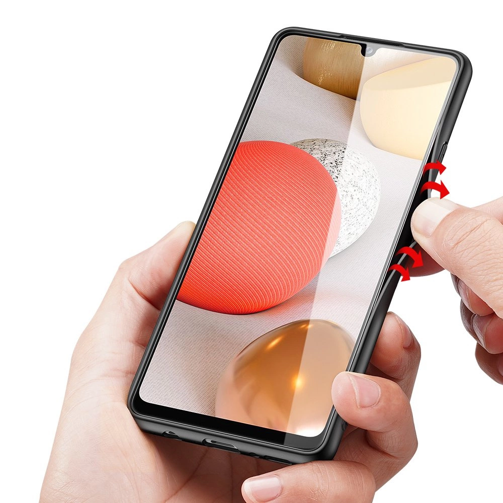 Dux Ducis Fino case covered with nylon material for Samsung Galaxy A42 5G grayeng