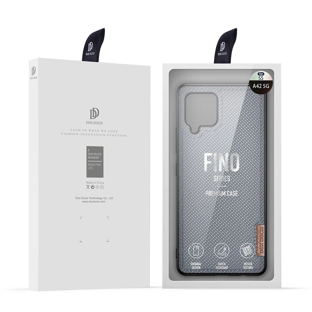 Dux Ducis Fino case covered with nylon material for Samsung Galaxy A42 5G grayeng