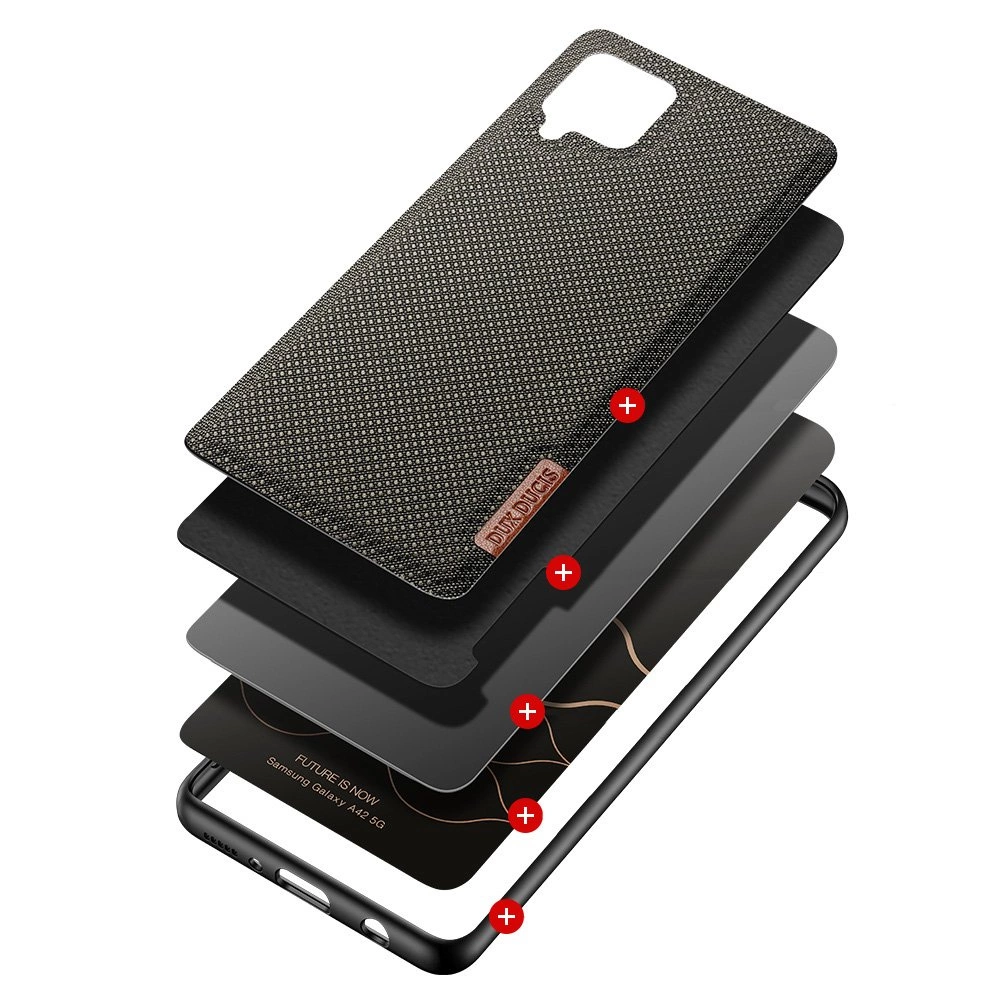 Dux Ducis Fino case covered with nylon material for Samsung Galaxy A42 5G greeneng