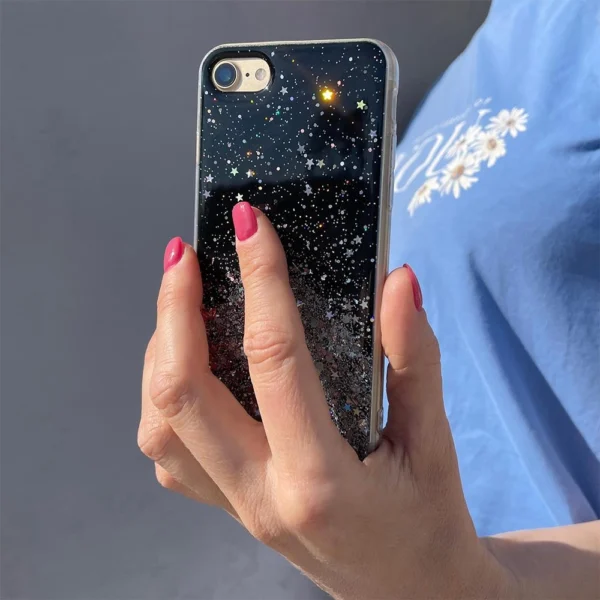 Wozinsky Star Glitter Shining Cover for Samsung Galaxy S21+ 5G (S21 Plus 5G) blackeng
