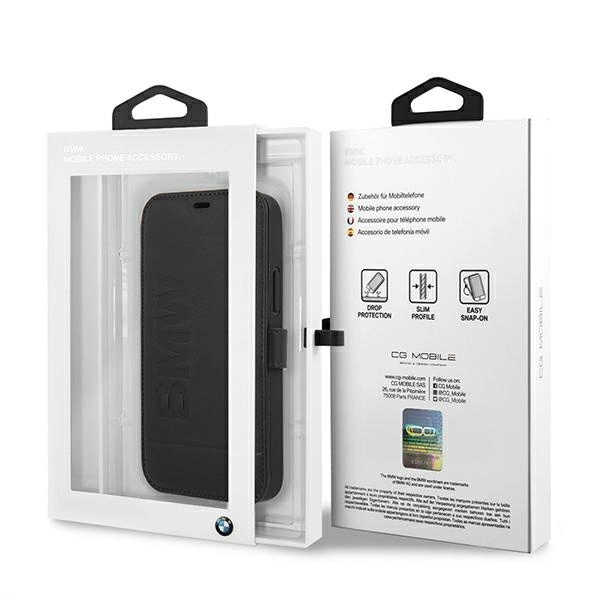 Etui BMW BMFLBKP12SSLLBK iPhone 12 mini 5,4" czarny/black book Signatureeng