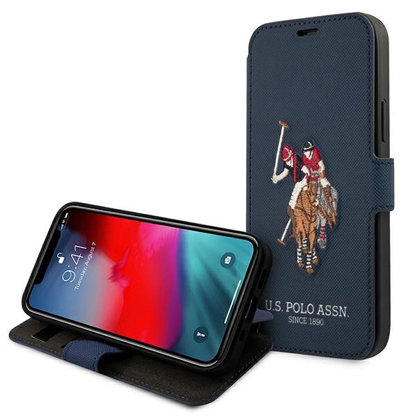 US Polo USFLBKP12LPUGFLNV iPhone 12 Pro Max 6,7" granatowy/navy book Polo Embroidery Collectioneng