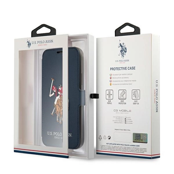 US Polo USFLBKP12LPUGFLNV iPhone 12 Pro Max 6,7" granatowy/navy book Polo Embroidery Collectioneng